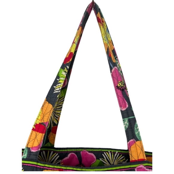 Vera Bradley Jazzy Blooms Quilted Tote Bag Colorful Floral - Picture 5 of 7